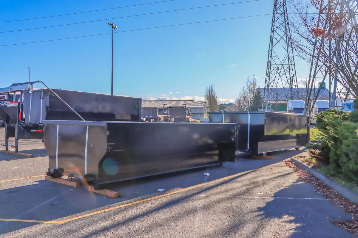 Roll-off dumpster ready for waste disposal at job site for Construction Dumpster Rental in Capitola